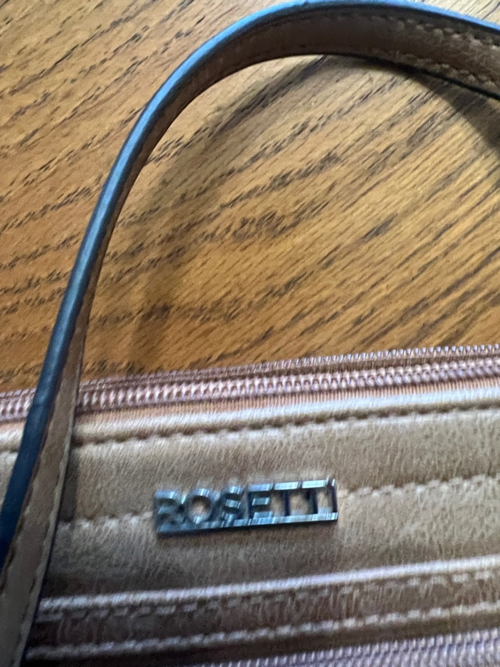 Rosetti Beige/Tan Striped Top-Handle Handbag
